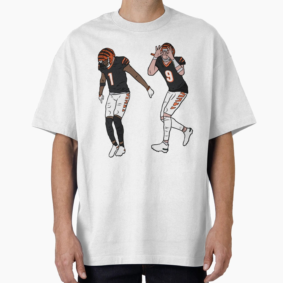 Jamarr Chase And JB Griddy T-Shirt - Custom Art Print Unisex - T-Shirt, Sweatshirt, Hoodie