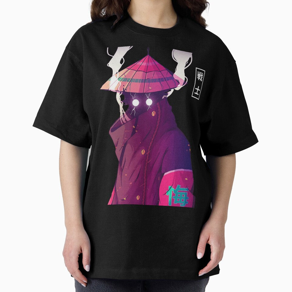 Vaporwave Neo Tokyo Aesthetic Samurai by OWLvision33 - Adult & Kids T-Shirts, Sweatshirts & Hoodies apparel design preview 2