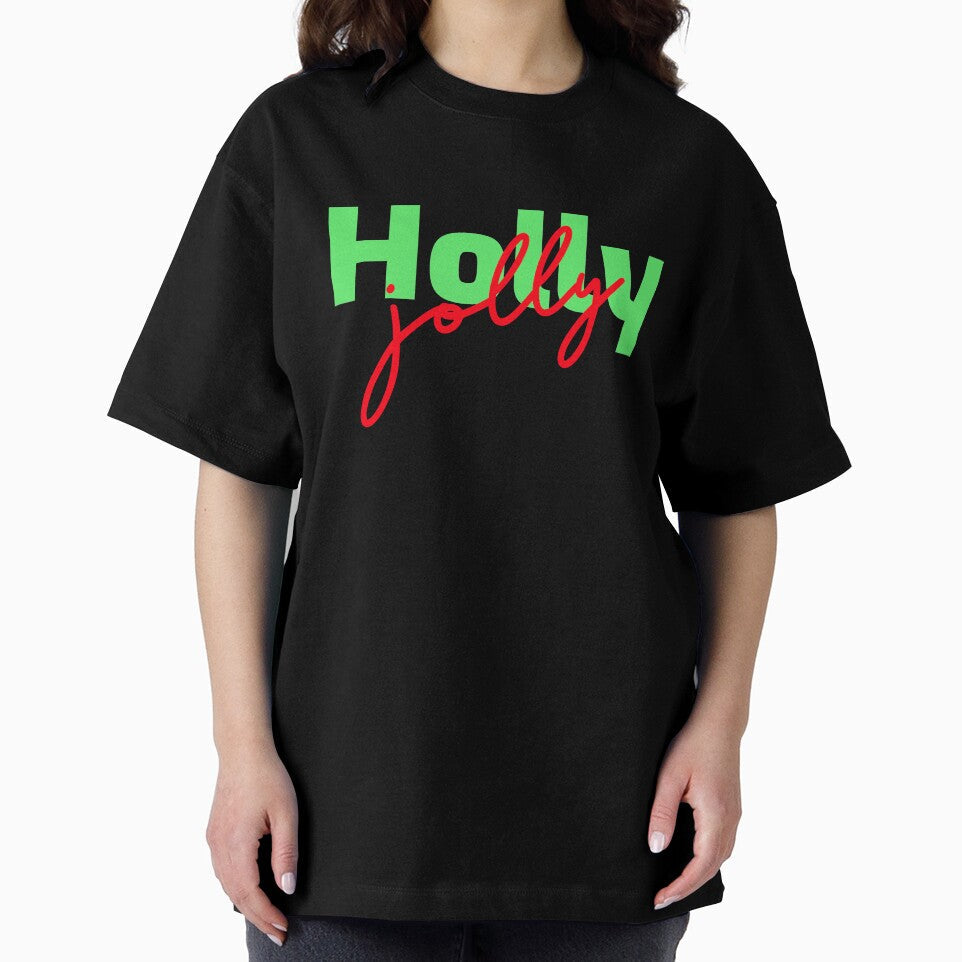 Holly Jolly Cute, Stylish Holiday Christmas Design by - Adult & Kids T-Shirts, Sweatshirts & Hoodies apparel design preview 2