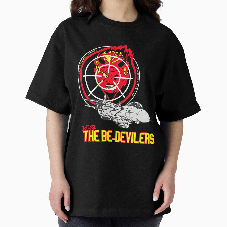 F14 Grumman Tomcat Vf74 The Bedevilers Slim Fit, I - Adult & Kids T-Shirts, Sweatshirts & Hoodies apparel design preview 2