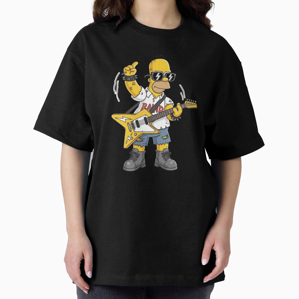 Homer Rock Guitar Punk by DohLab - Adult & Kids T-Shirts, Sweatshirts & Hoodies apparel design preview 2
