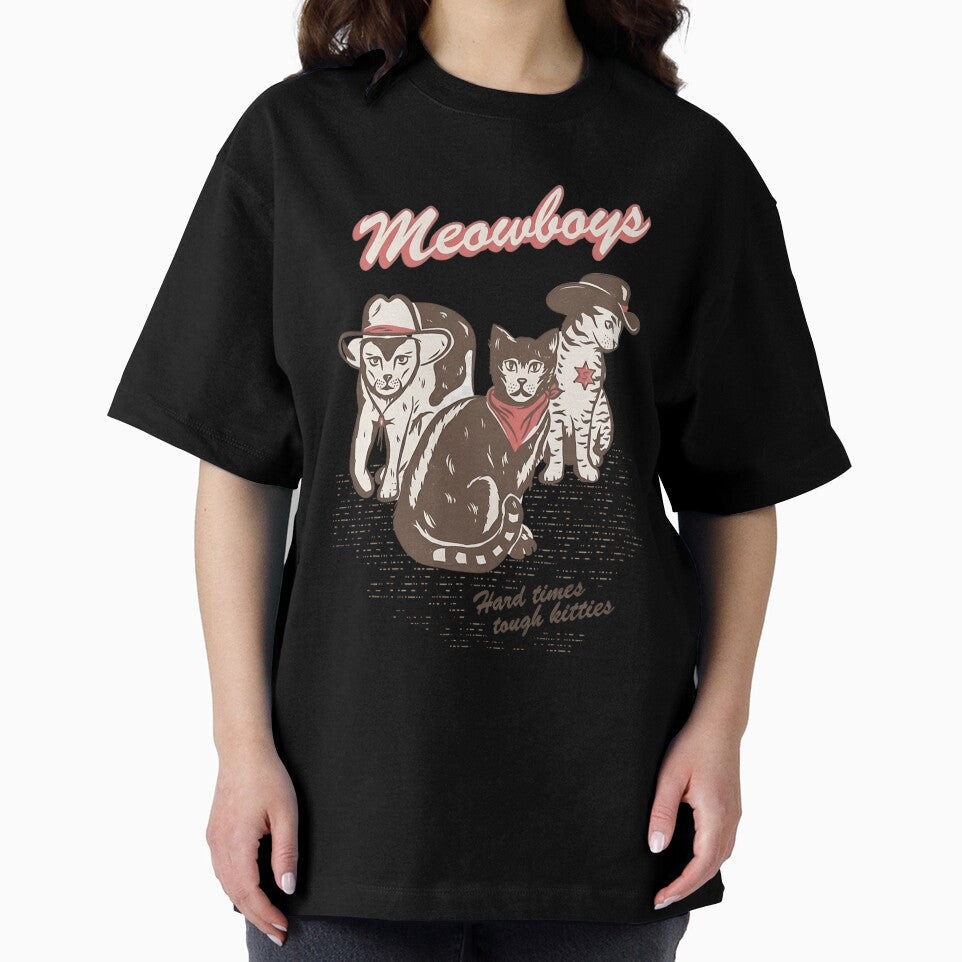 Meowboys by florenceburnell - Adult & Kids T-Shirts, Sweatshirts & Hoodies apparel design preview 2