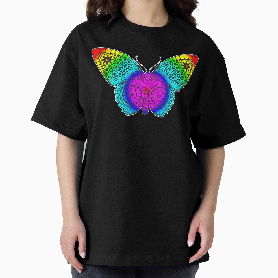 Rainbow Butterfly by Fairyjam - Adult & Kids T-Shirts, Sweatshirts & Hoodies apparel design preview 2