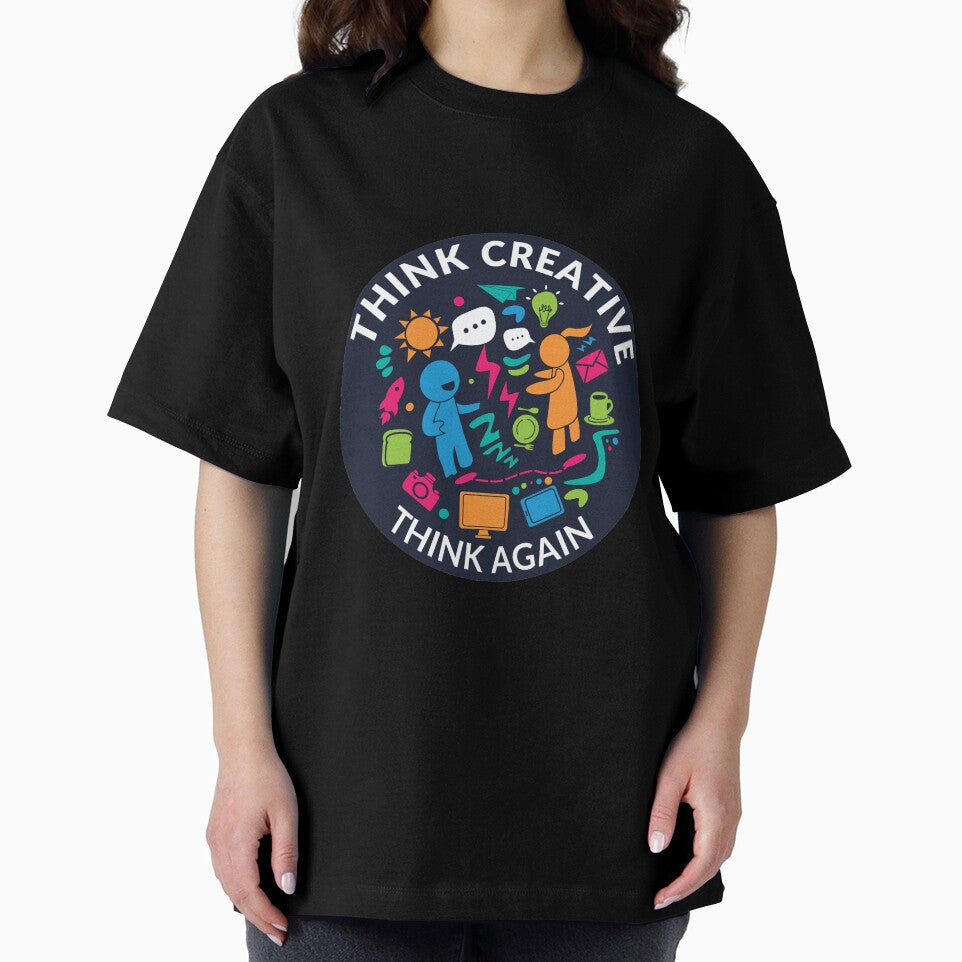 Think Creative Again Design by derendesign - Adult & Kids T-Shirts, Sweatshirts & Hoodies apparel design preview 2