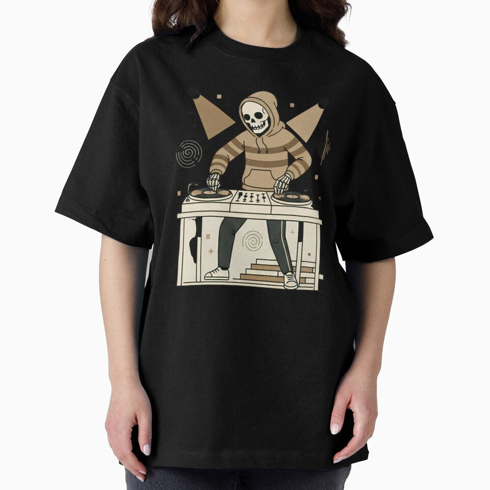 DJ Minimalist Skeleton Streetwear Art by DEADLINE. - Adult & Kids T-Shirts, Sweatshirts & Hoodies apparel design preview 2