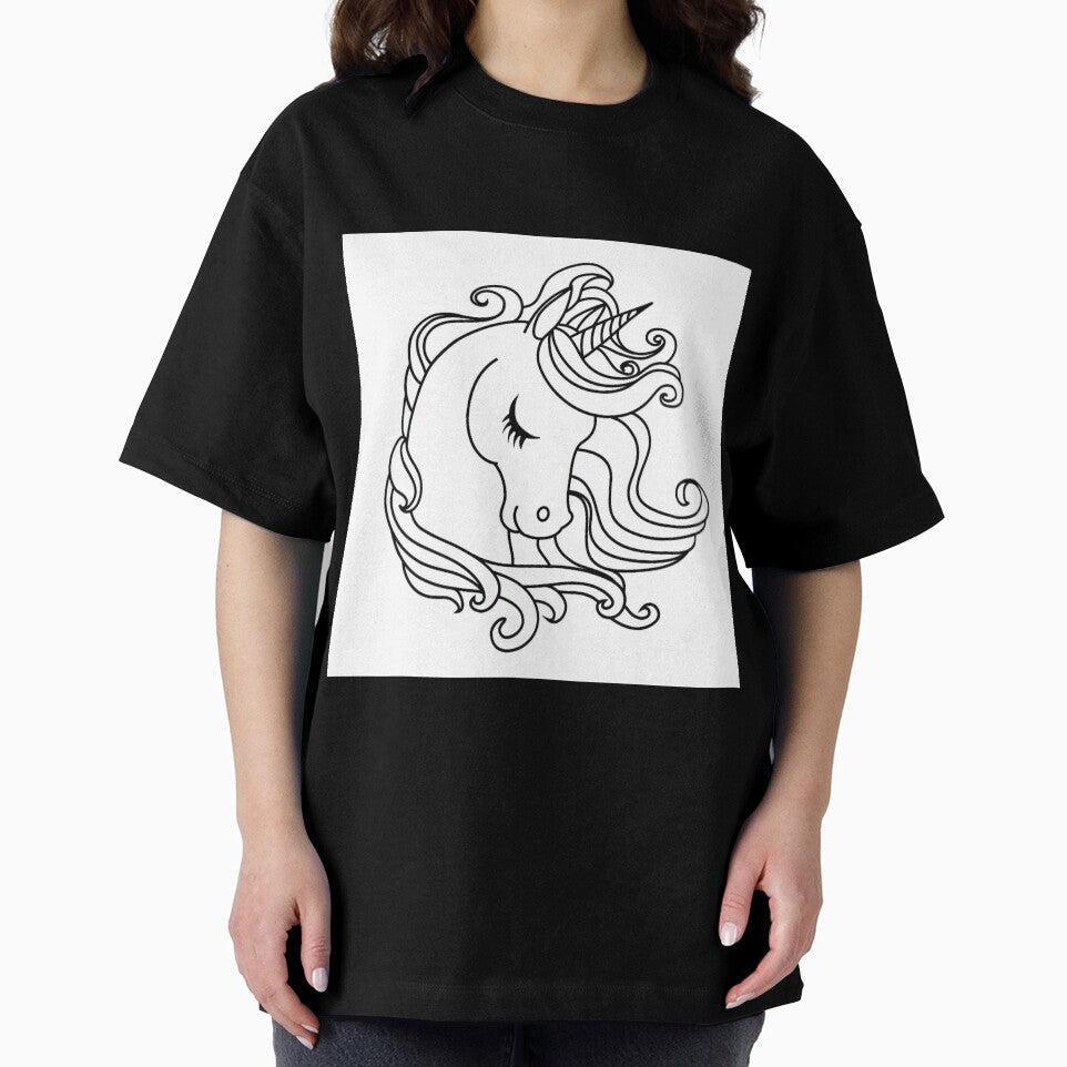 Pretty Unicorn Outline by Mywaymylife - Adult & Kids T-Shirts, Sweatshirts & Hoodies apparel design preview 2
