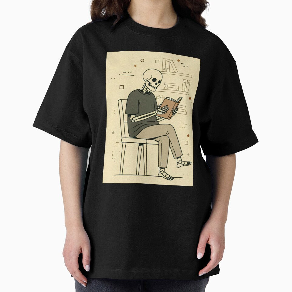 READER Minimalist Skeleton Streetwear Art by - Adult & Kids T-Shirts, Sweatshirts & Hoodies apparel design preview 2