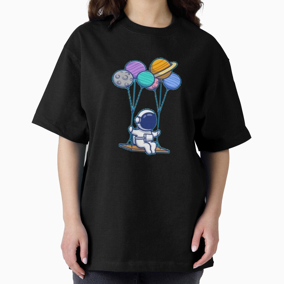 An astronaut swings by the planets.. ZghoulStore - Adult & Kids T-Shirts, Sweatshirts & Hoodies apparel design preview 2