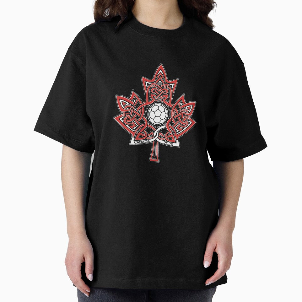 Interwoven Maple Leaf Canada Soccer 2026 - Adult & Kids T-Shirts, Sweatshirts & Hoodies apparel design preview 2