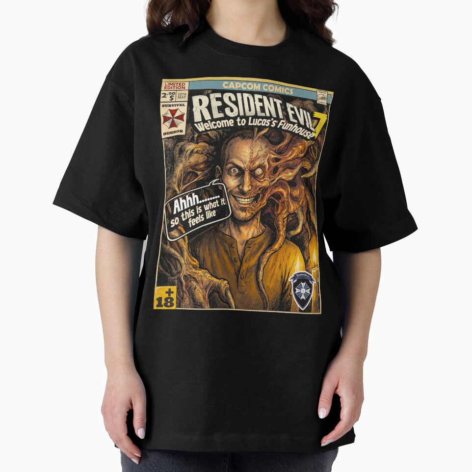 Resident Evil 7 Lucas Baker Comic Book Cover Retro - Adult & Kids T-Shirts, Sweatshirts & Hoodies apparel design preview 2