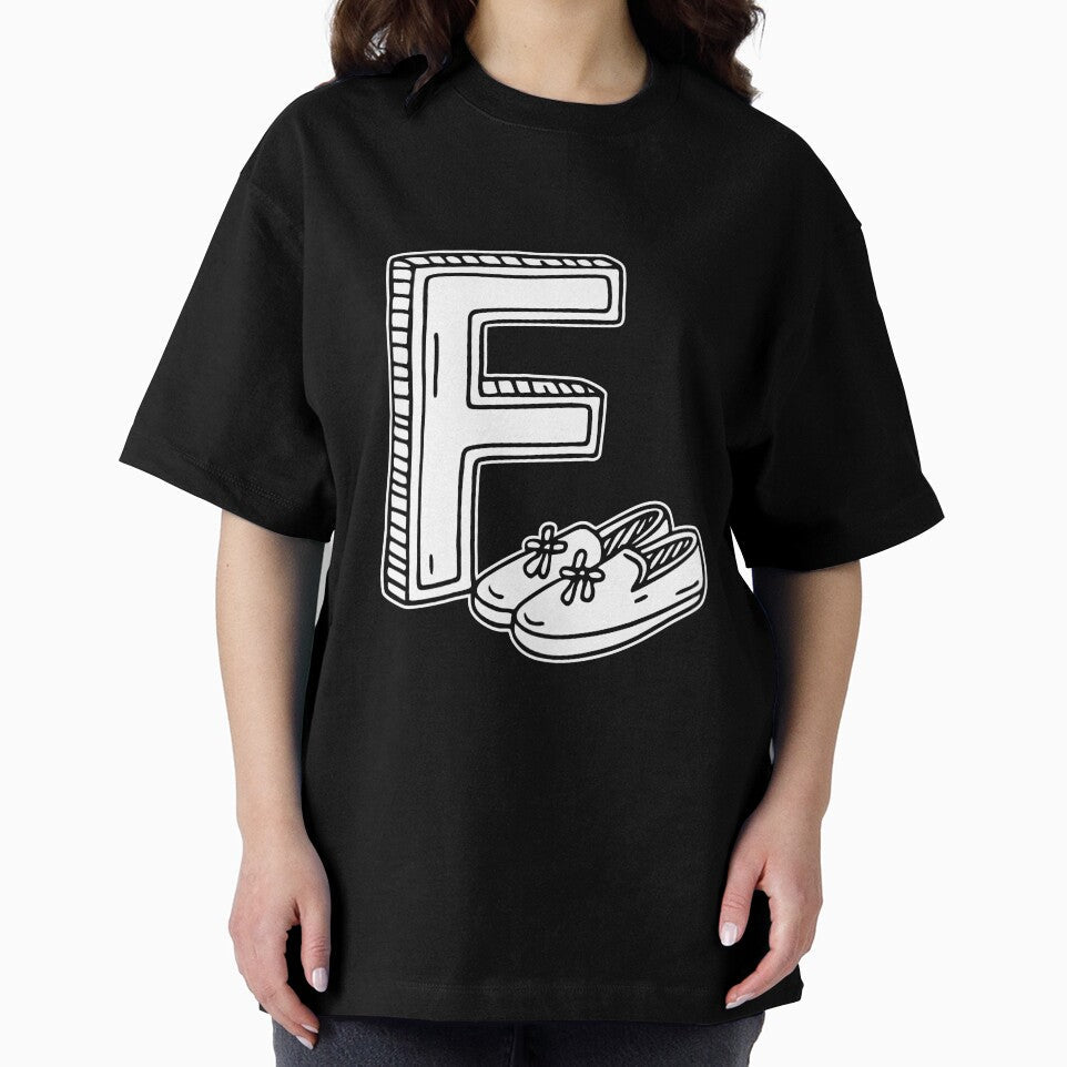 Illustration of Letter F Beside Flatshoes by - Adult & Kids T-Shirts, Sweatshirts & Hoodies apparel design preview 2