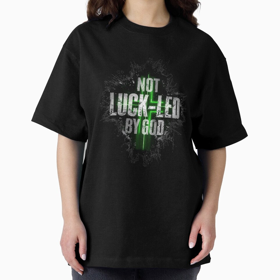 Blessed Not Lucky God-Led Christian Faith Quote - Adult & Kids T-Shirts, Sweatshirts & Hoodies apparel design preview 2