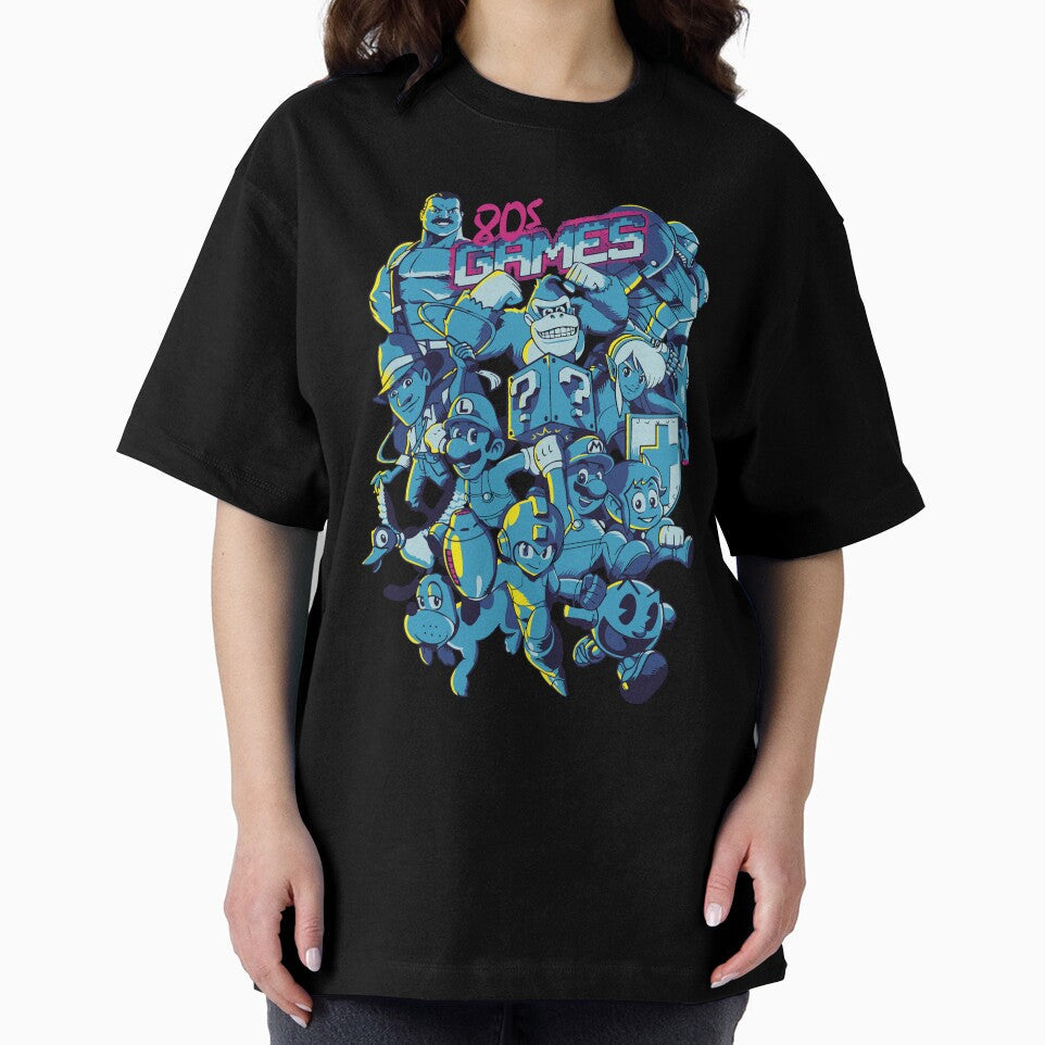 80s Games by MangaCortaTees - Adult & Kids T-Shirts, Sweatshirts & Hoodies apparel design preview 2