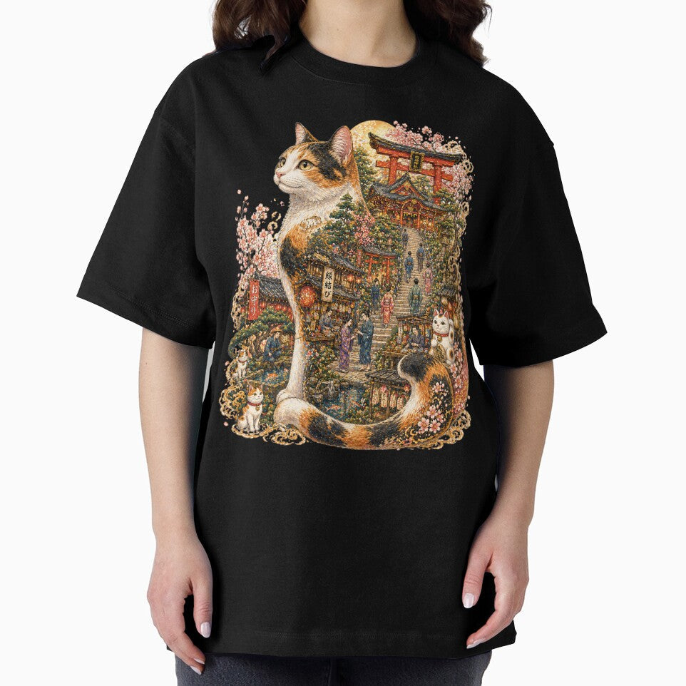 Worlds Within Worlds:Fortune Cat of Hidden Edo Shrin - Adult & Kids T-Shirts, Sweatshirts & Hoodies apparel design preview 2