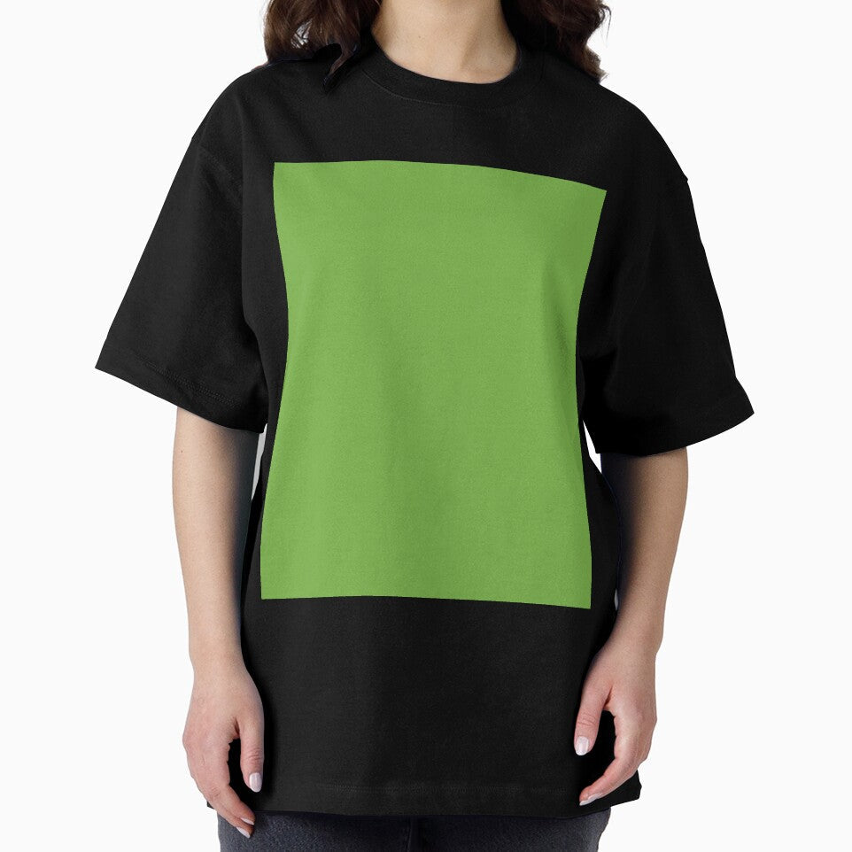 Plain Solid Color Medium Green Kiwi by mimihuang - Adult & Kids T-Shirts, Sweatshirts & Hoodies apparel design preview 2