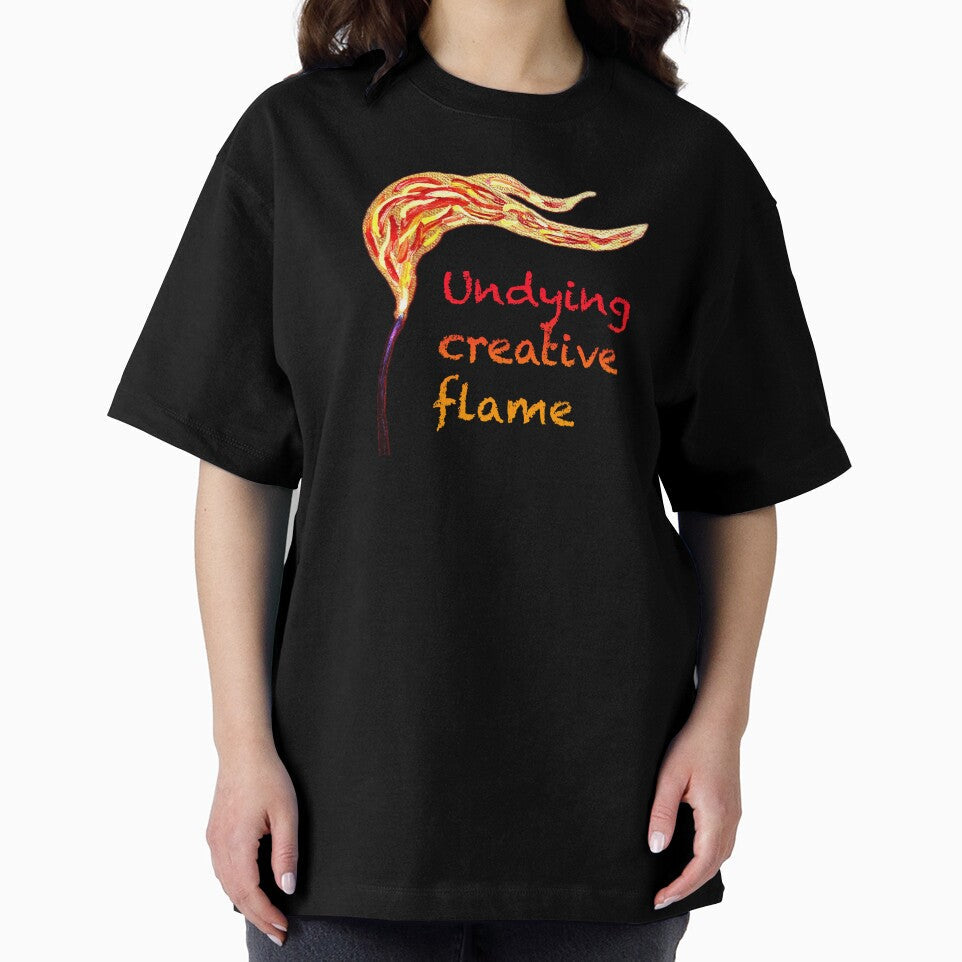 Undying Creative Flame, Original Canvas Painting Art - Adult & Kids T-Shirts, Sweatshirts & Hoodies apparel design preview 2