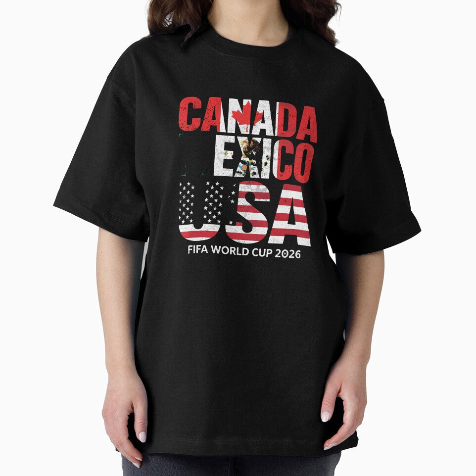 United 2026 World Cup Canada, Mexico, USA Flags - Adult & Kids T-Shirts, Sweatshirts & Hoodies apparel design preview 2