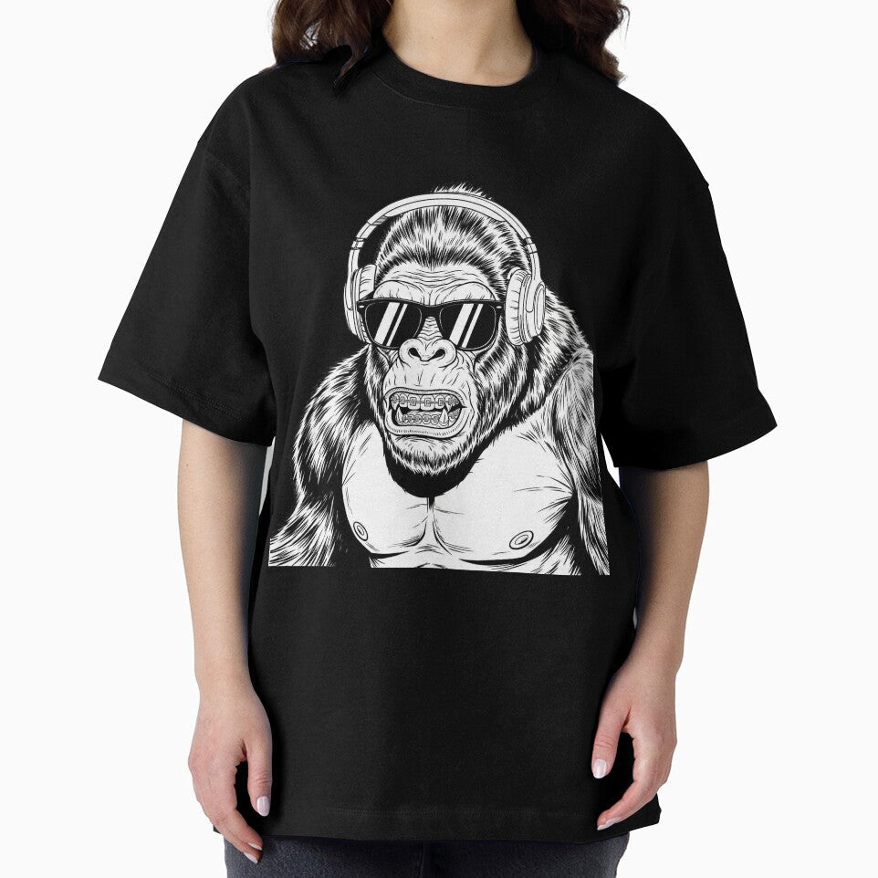Monkey loves fun and music. by SmileShopAJ - Adult & Kids T-Shirts, Sweatshirts & Hoodies apparel design preview 2