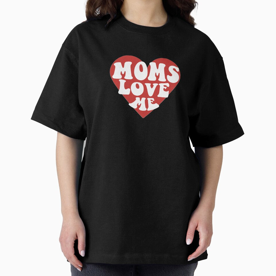 Moms love me red heart aesthetic by stickersxbecca - Adult & Kids T-Shirts, Sweatshirts & Hoodies apparel design preview 2