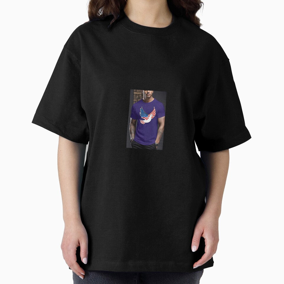 Casual Men's with American Flag Dove Design by - Adult & Kids T-Shirts, Sweatshirts & Hoodies apparel design preview 2