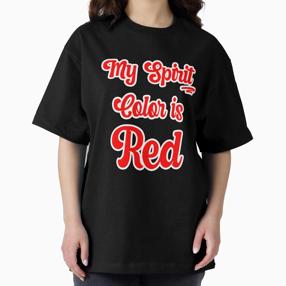 My Spirit Color is Red Cool plain colours designed by - Adult & Kids T-Shirts, Sweatshirts & Hoodies apparel design preview 2