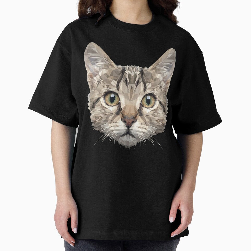 Cat Head Polygon 2 by Fairyjam - Adult & Kids T-Shirts, Sweatshirts & Hoodies apparel design preview 2
