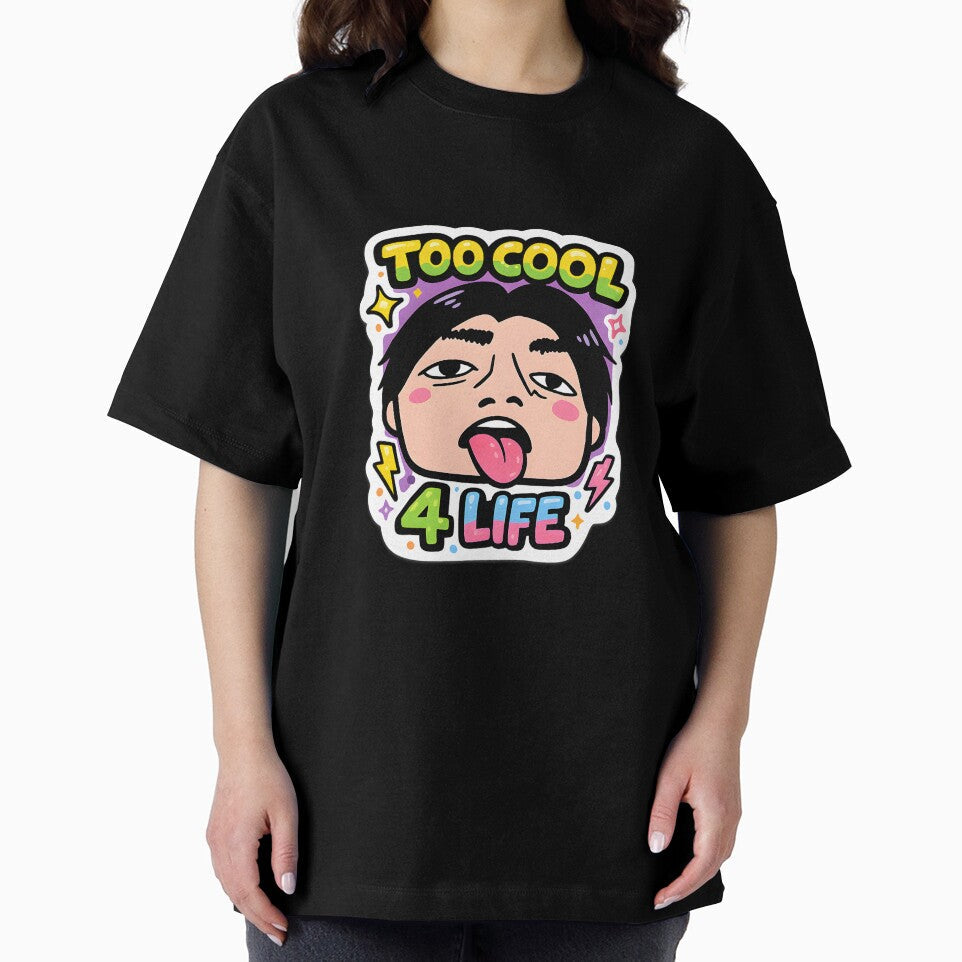 Too Cool For Life Funny Anime Face by Trymeup - Adult & Kids T-Shirts, Sweatshirts & Hoodies apparel design preview 2