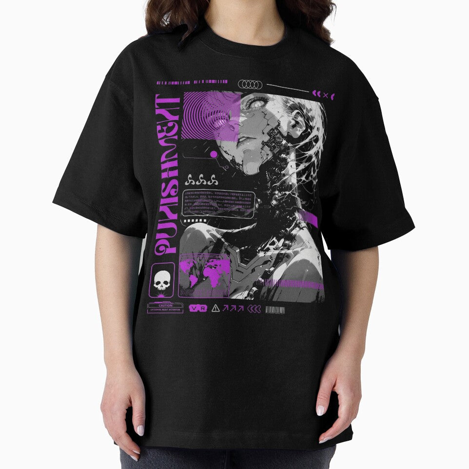 Cyberpunk Girl Waifu by KOB-DESIGN - Adult & Kids T-Shirts, Sweatshirts & Hoodies apparel design preview 2