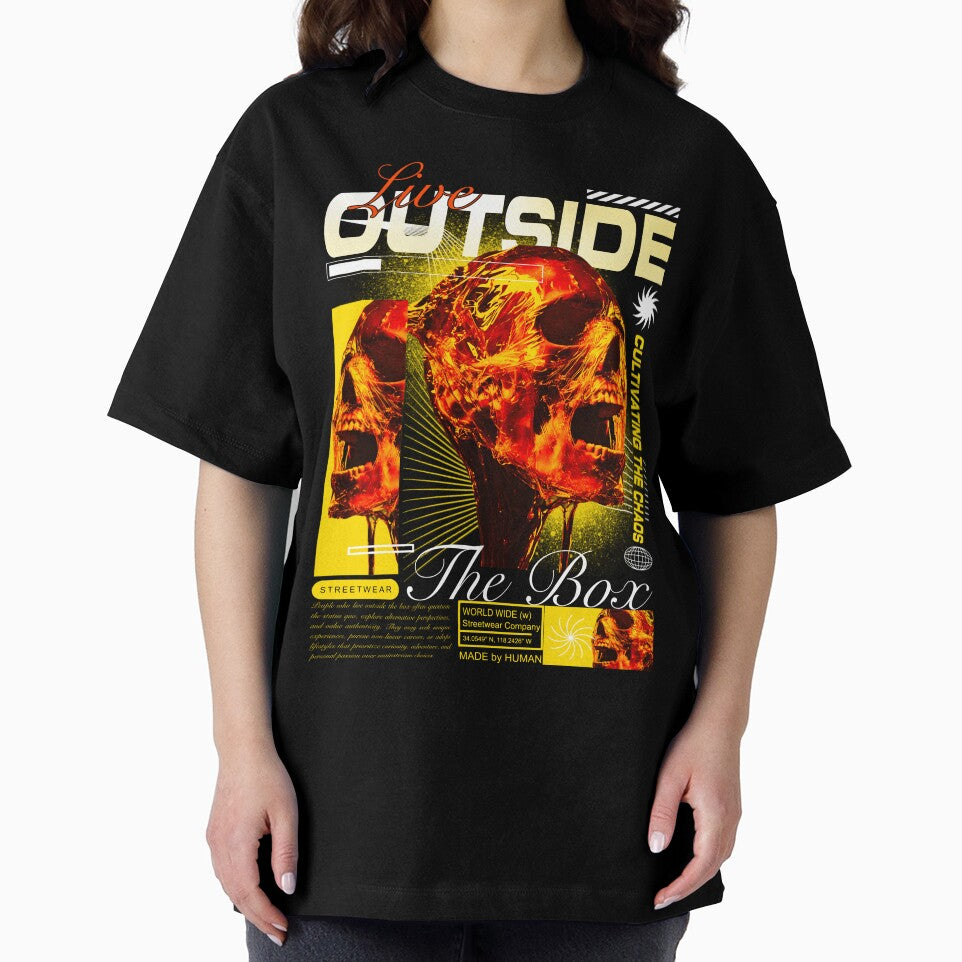 Live Outside The Box Cultivating Chaos Skull by - Adult & Kids T-Shirts, Sweatshirts & Hoodies apparel design preview 2