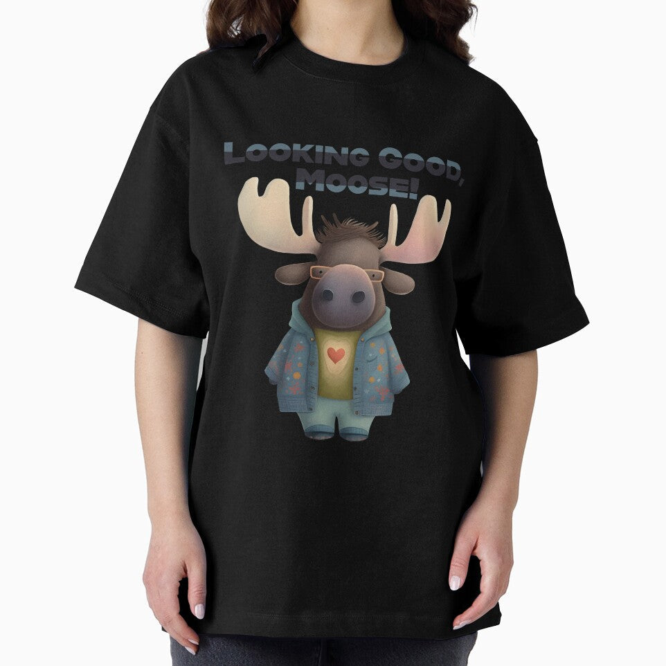 Cool Moose in Fancy Jacket and Glasses by Anicue - Adult & Kids T-Shirts, Sweatshirts & Hoodies apparel design preview 2