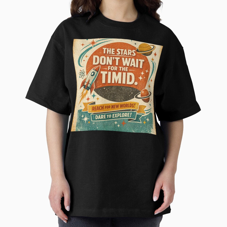 Reach for New Worlds Cosmic Adventure by - Adult & Kids T-Shirts, Sweatshirts & Hoodies apparel design preview 2