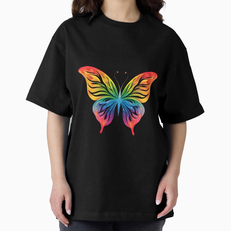 Simple Rainbow Butterfly by ArtByFrancis - Adult & Kids T-Shirts, Sweatshirts & Hoodies apparel design preview 2