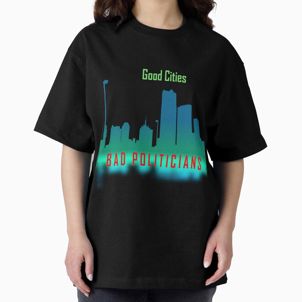 Good Cities Bad Politicians by kerimbayram - Adult & Kids T-Shirts, Sweatshirts & Hoodies apparel design preview 2