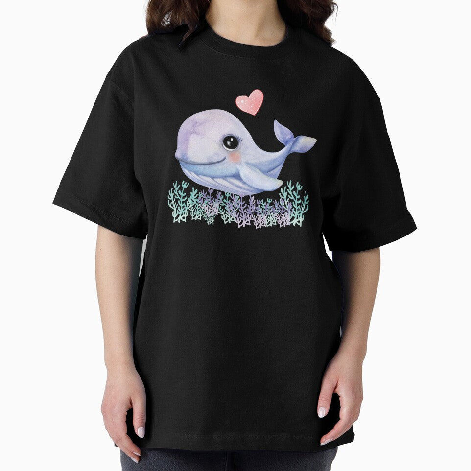 Cute whale by KSP Designs - Adult & Kids T-Shirts, Sweatshirts & Hoodies apparel design preview 2