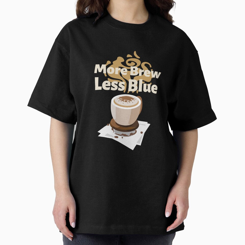 More Brew, Less Blue Crew Neck by CrafteeTrends - Adult & Kids T-Shirts, Sweatshirts & Hoodies apparel design preview 2