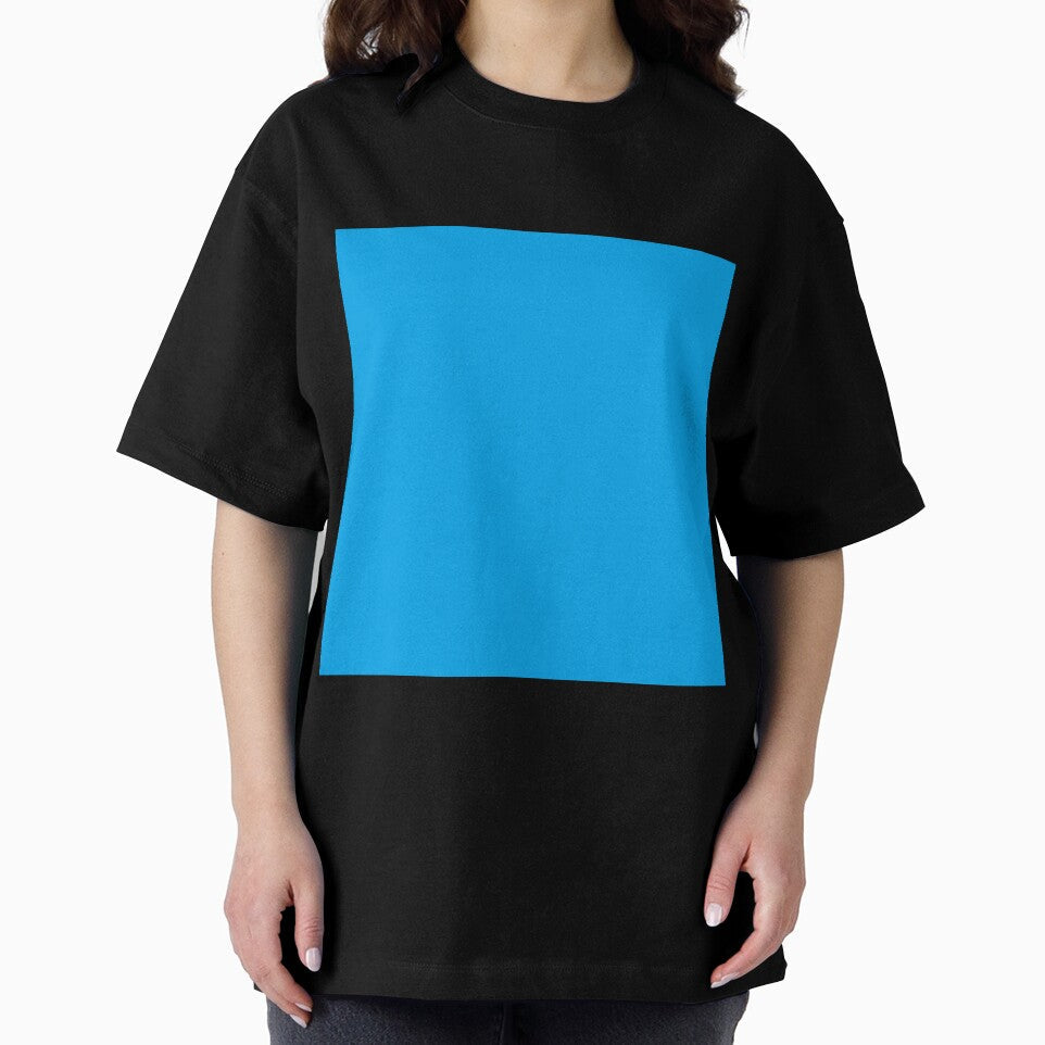 Plain Solid Color Cyan Blue by mimihuang creations - Adult & Kids T-Shirts, Sweatshirts & Hoodies apparel design preview 2