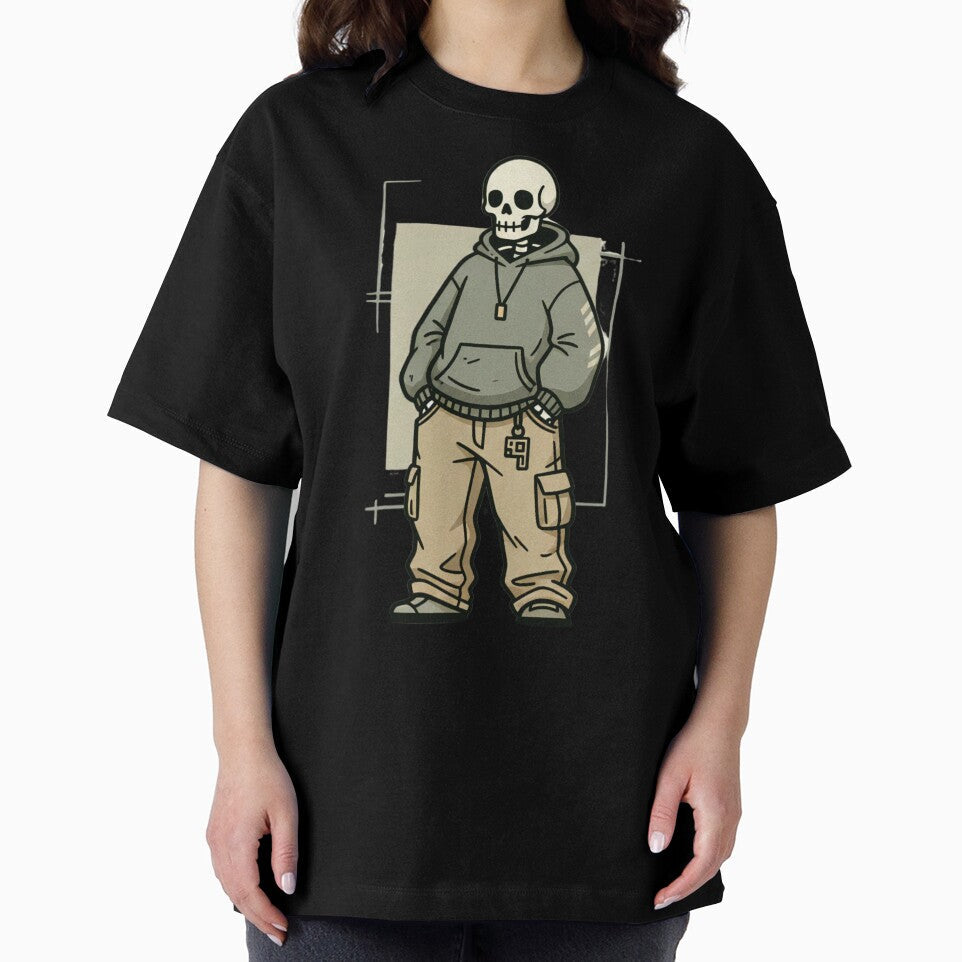 RAPPER Minimalist Skeleton Streetwear Art by - Adult & Kids T-Shirts, Sweatshirts & Hoodies apparel design preview 2