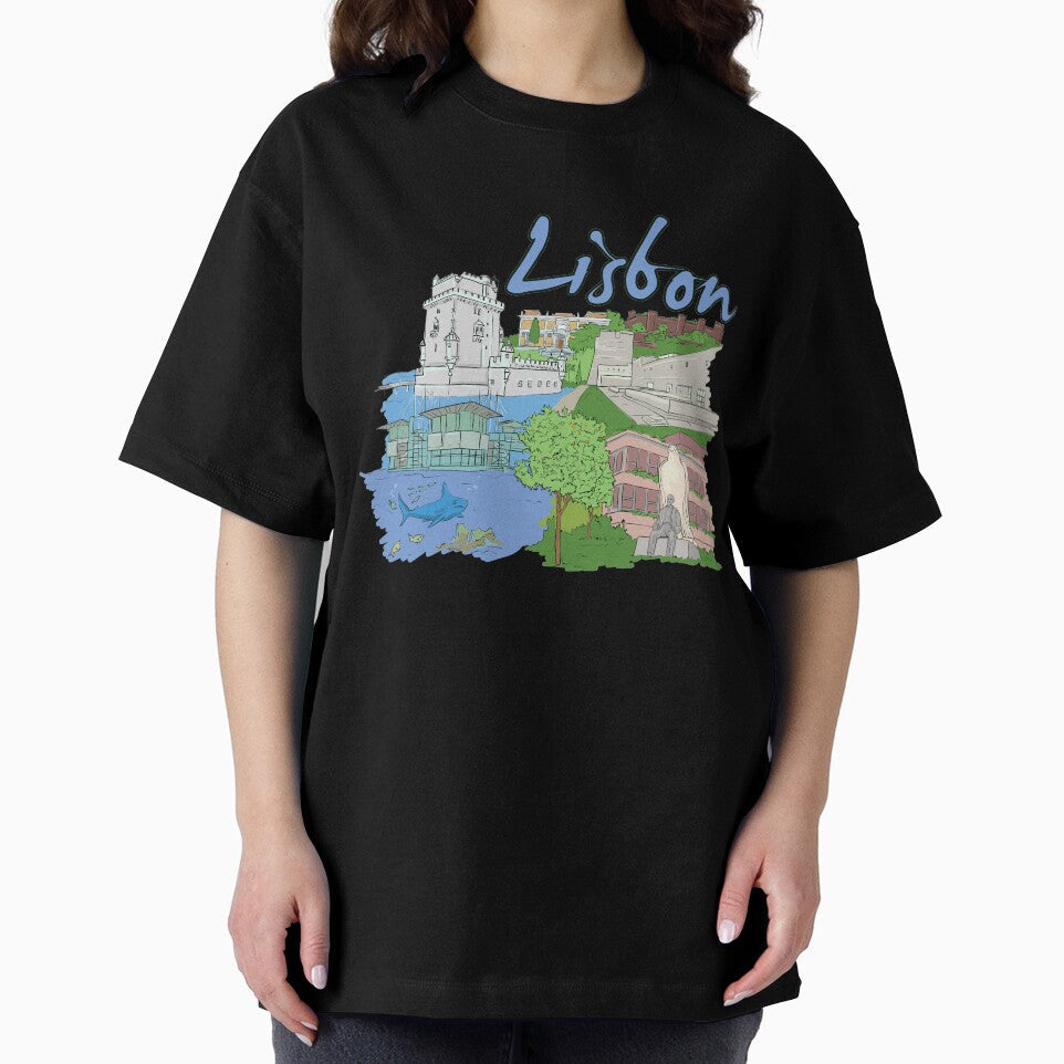 Lisbon Portugal Beautiful Places Around The World by - Adult & Kids T-Shirts, Sweatshirts & Hoodies apparel design preview 2