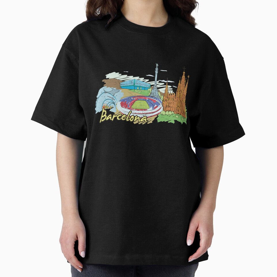 Barcelona Spain Beautiful Places Around The World by - Adult & Kids T-Shirts, Sweatshirts & Hoodies apparel design preview 2