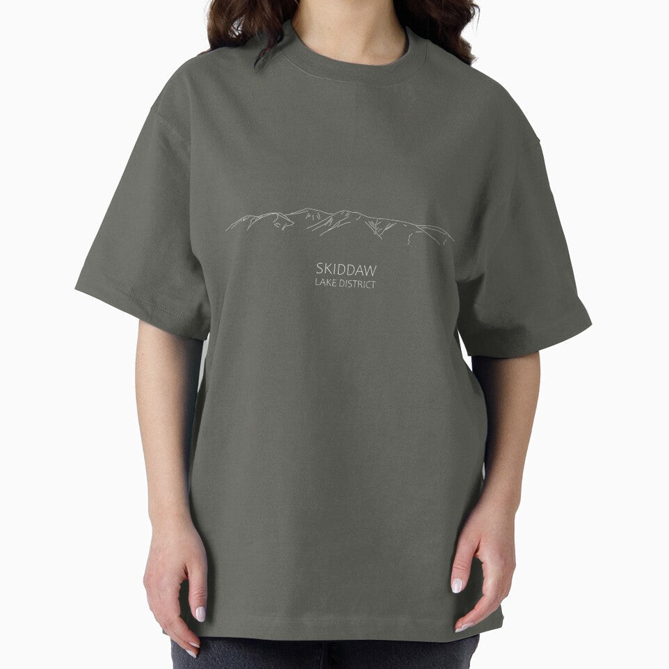 Skiddaw line art, Lake District (light) by hcprice - Adult & Kids T-Shirts, Sweatshirts & Hoodies apparel design preview 2