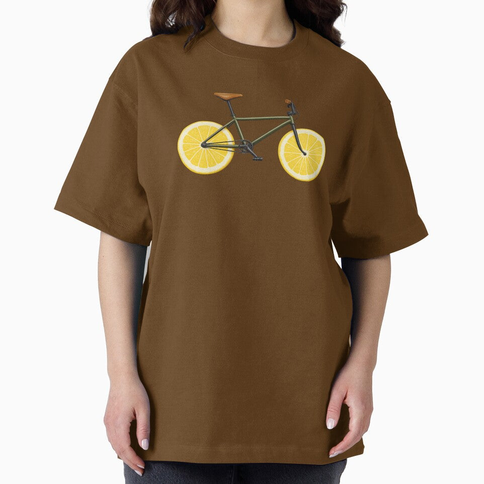 Lemon Wheel Bicycle Graphic/ Funny Fruit by - Adult & Kids T-Shirts, Sweatshirts & Hoodies apparel design preview 2