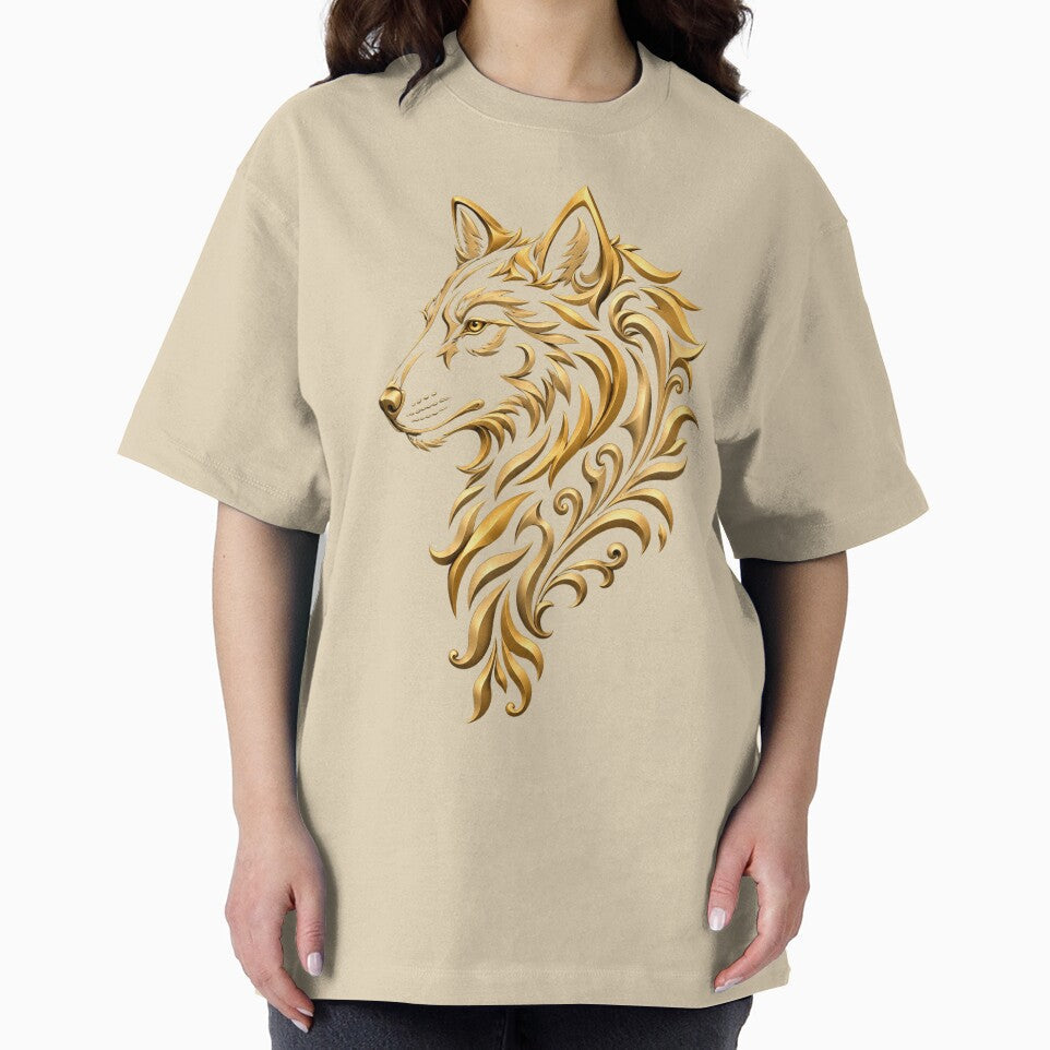 Golden Sovereign Wolf by BlackBullWarrior - Adult & Kids T-Shirts, Sweatshirts & Hoodies apparel design preview 2