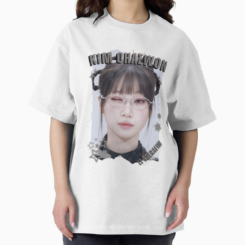 Le Sserafimm Kim Chaewon Kpop Girl Group Black and - Adult & Kids T-Shirts, Sweatshirts & Hoodies apparel design preview 2