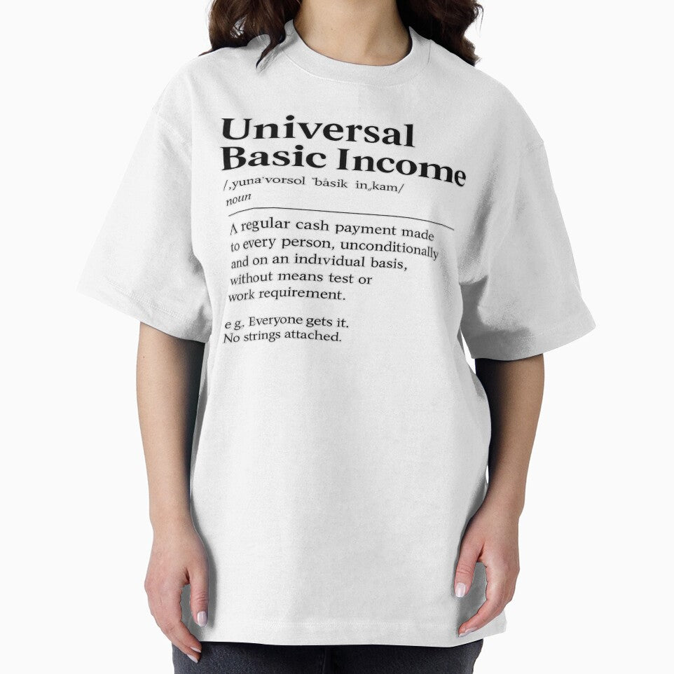 Universal Basic Income Dictionary Style Defintion by - Adult & Kids T-Shirts, Sweatshirts & Hoodies apparel design preview 2