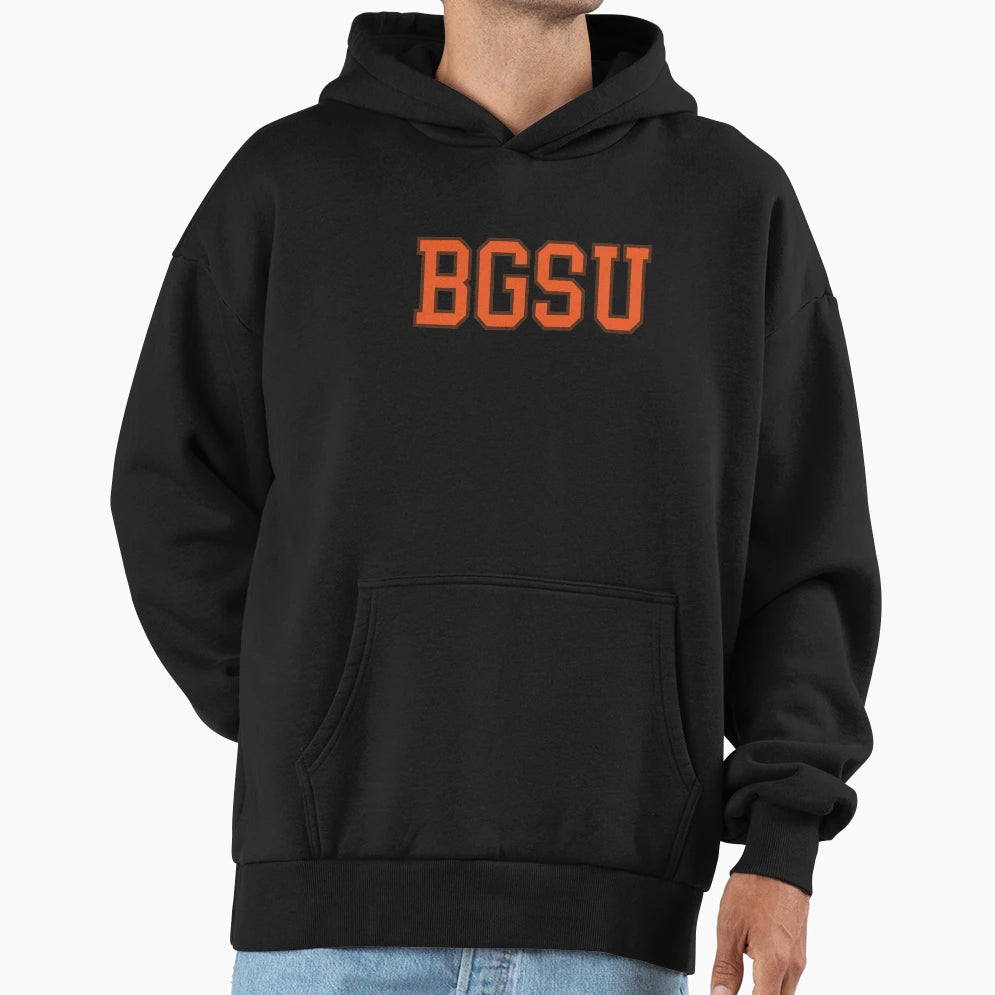 Bgsu College Font Hoodie - Trendy Graphic Men Women - T-Shirt, Sweatshirt, Hoodie