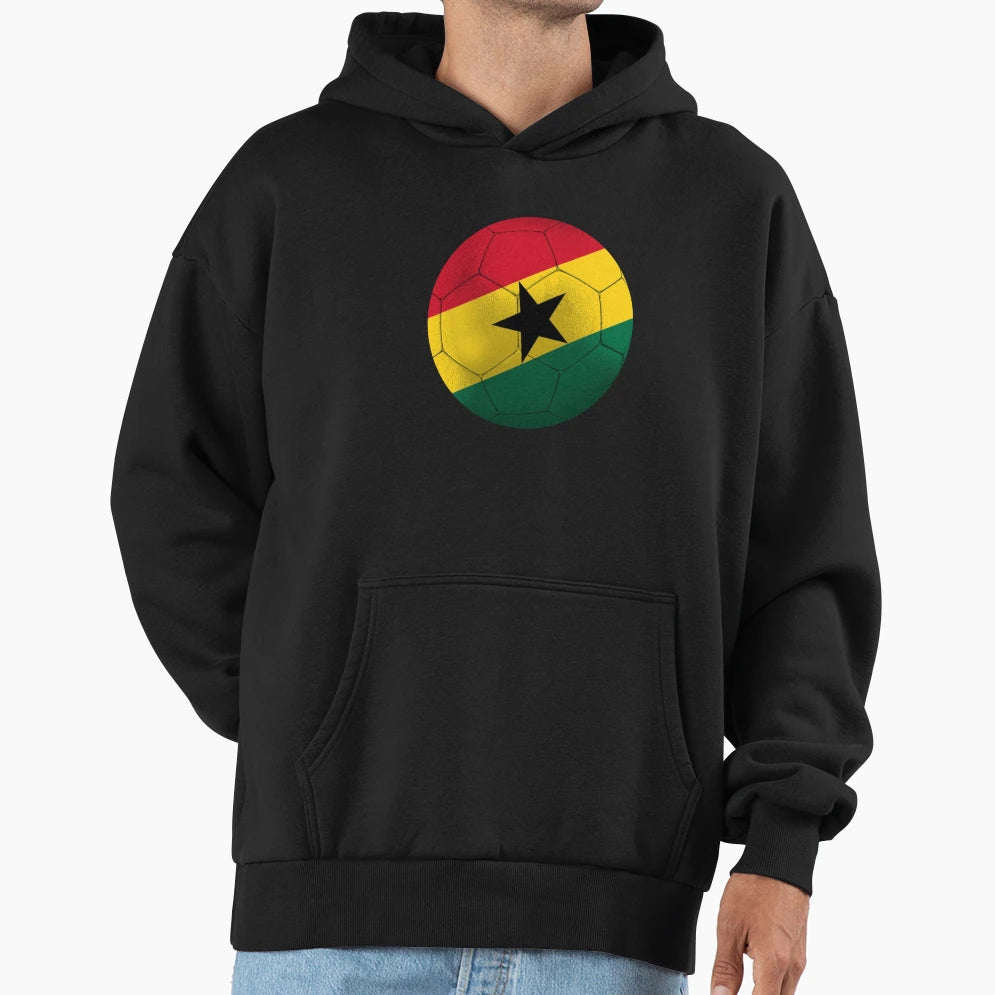 Ghana Soccer Football Hoodie - Aesthetic Graphic Men Women - T-Shirt, Sweatshirt, Hoodie