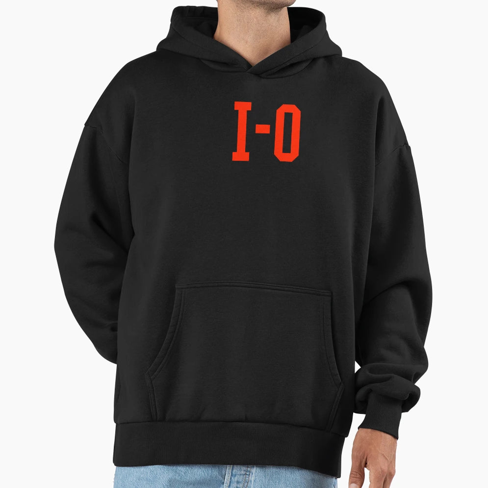 Scarlet Half I O O H I O Ohio Hoodie - Novelty Apparel for Adults - T-Shirt, Sweatshirt, Hoodie