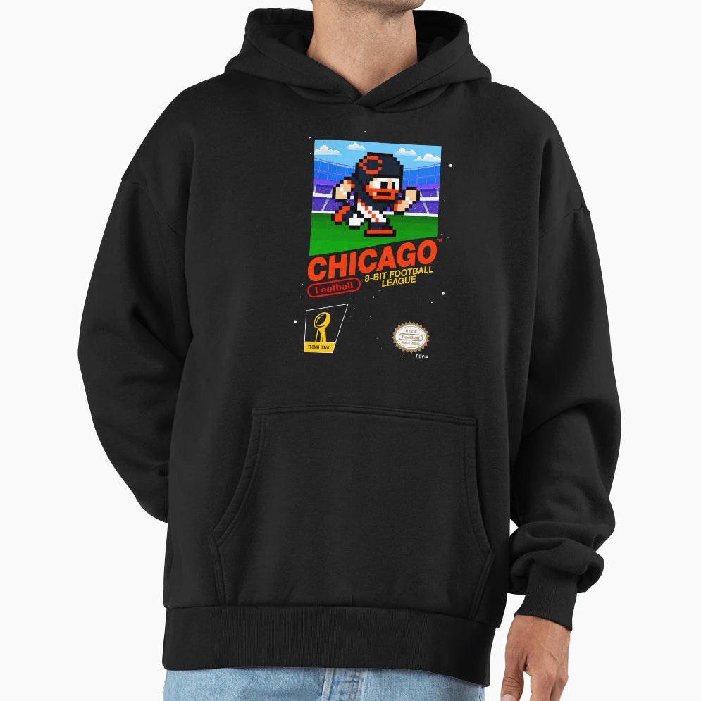 Chicago Bears 8 Bit Videogames Hoodie - Custom Art Print Men Women - T-Shirt, Sweatshirt, Hoodie