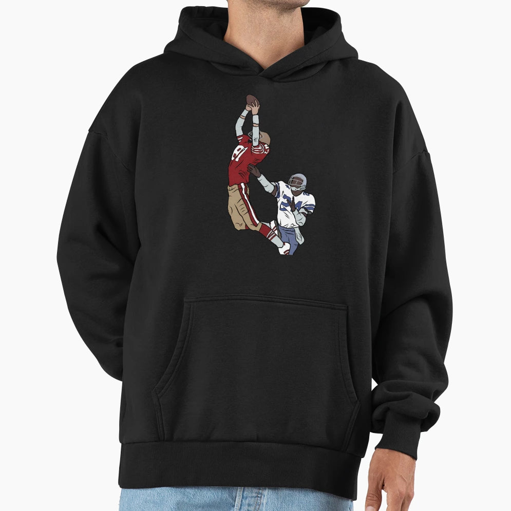 Dwight Clark Catch Hoodie - Novelty Apparel Unisex - T-Shirt, Sweatshirt, Hoodie