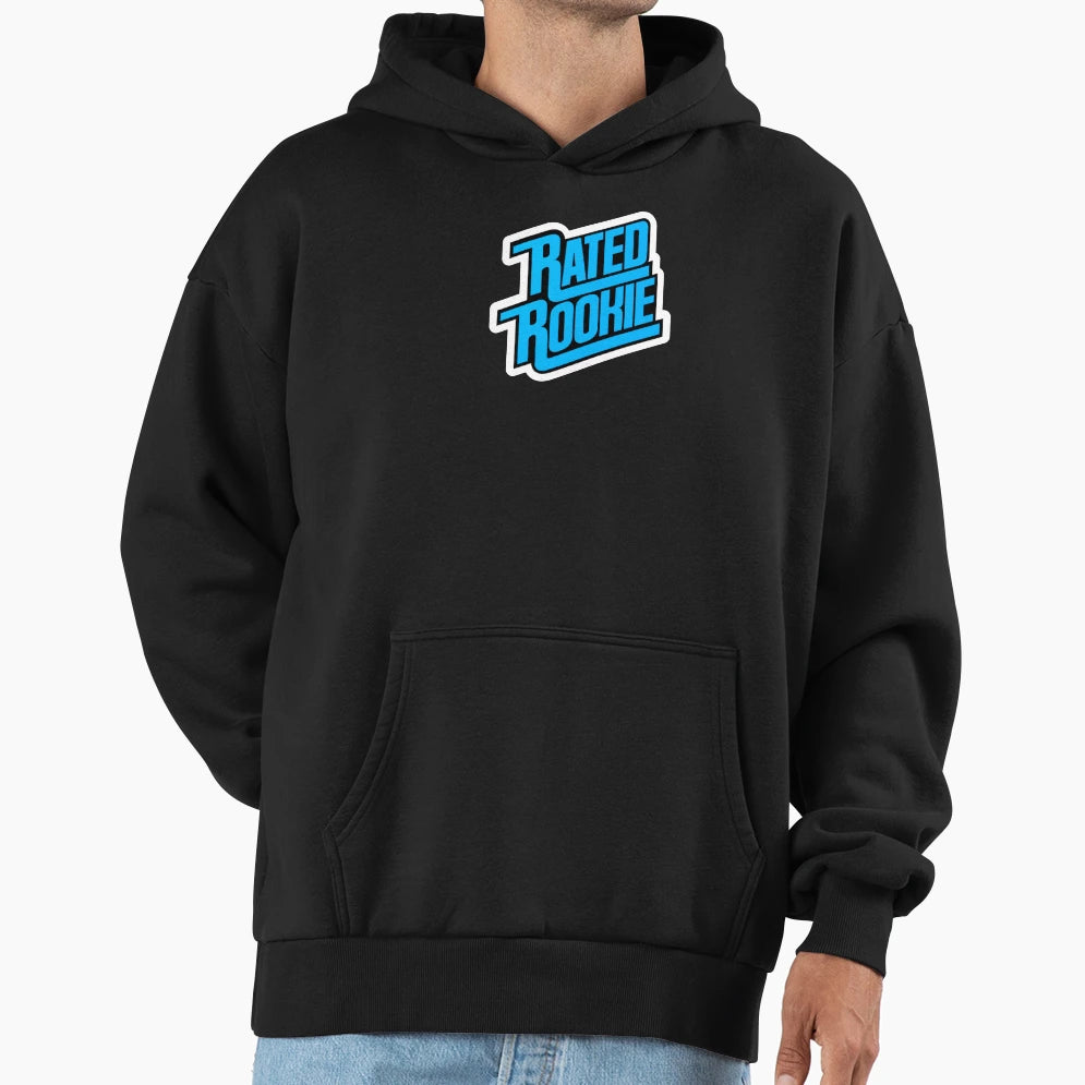 Rated Rookie Hoodie - Minimalist Print for Adults - T-Shirt, Sweatshirt, Hoodie
